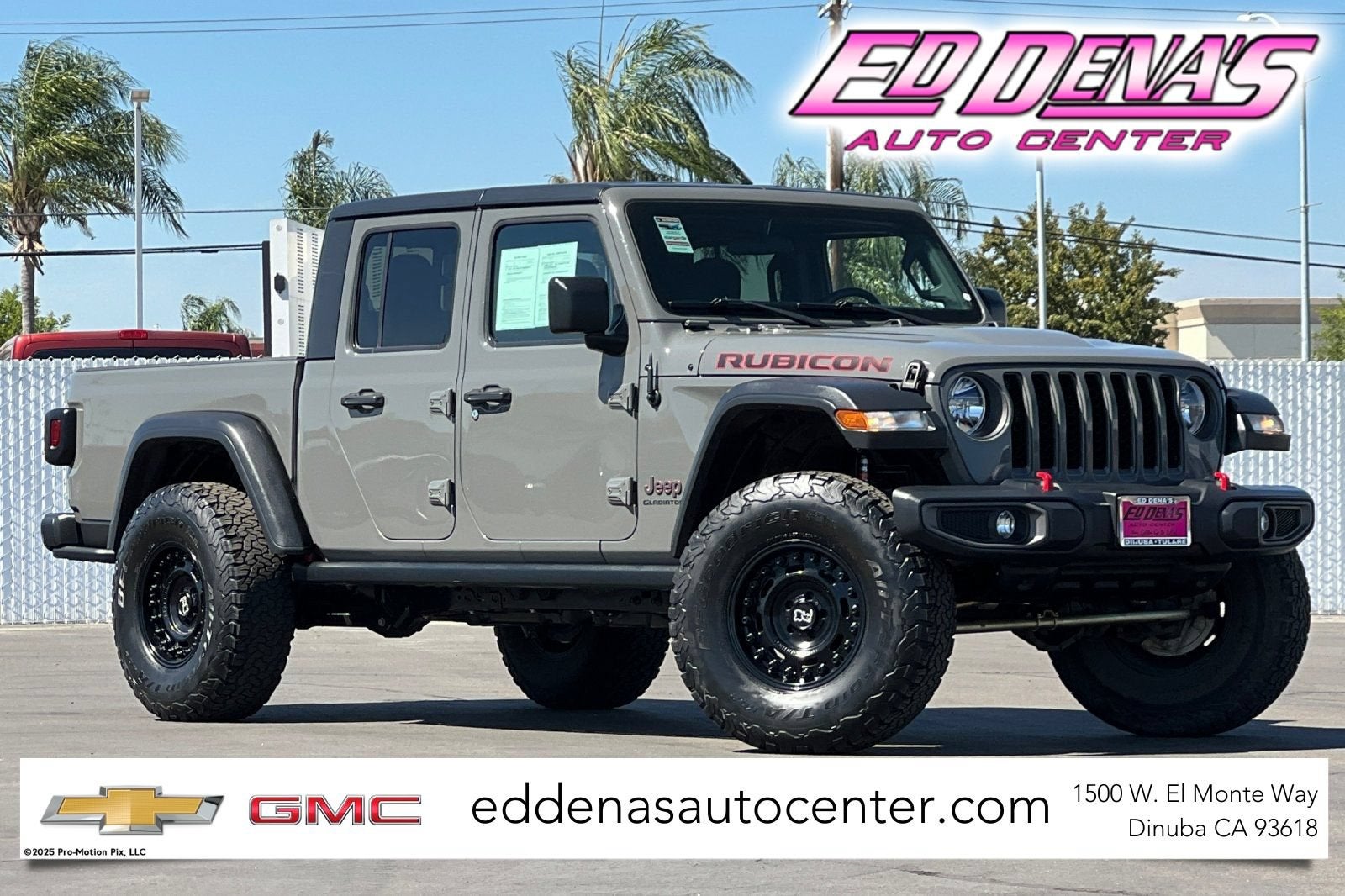 2020 Jeep Gladiator Rubicon in Black — front three-quarter view