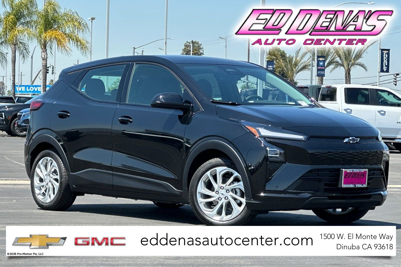 2027 Chevrolet Bolt LT in Mosaic Black Metallic — front three-quarter view