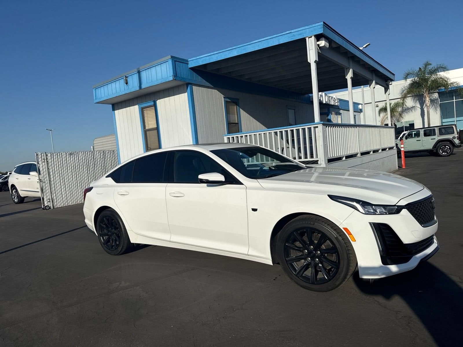 2023 Cadillac CT5 Luxury in Summit White — front three-quarter view