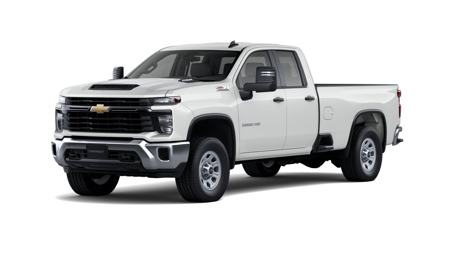 2026 Chevrolet Silverado 3500 HD WT in Summit White — front three-quarter view