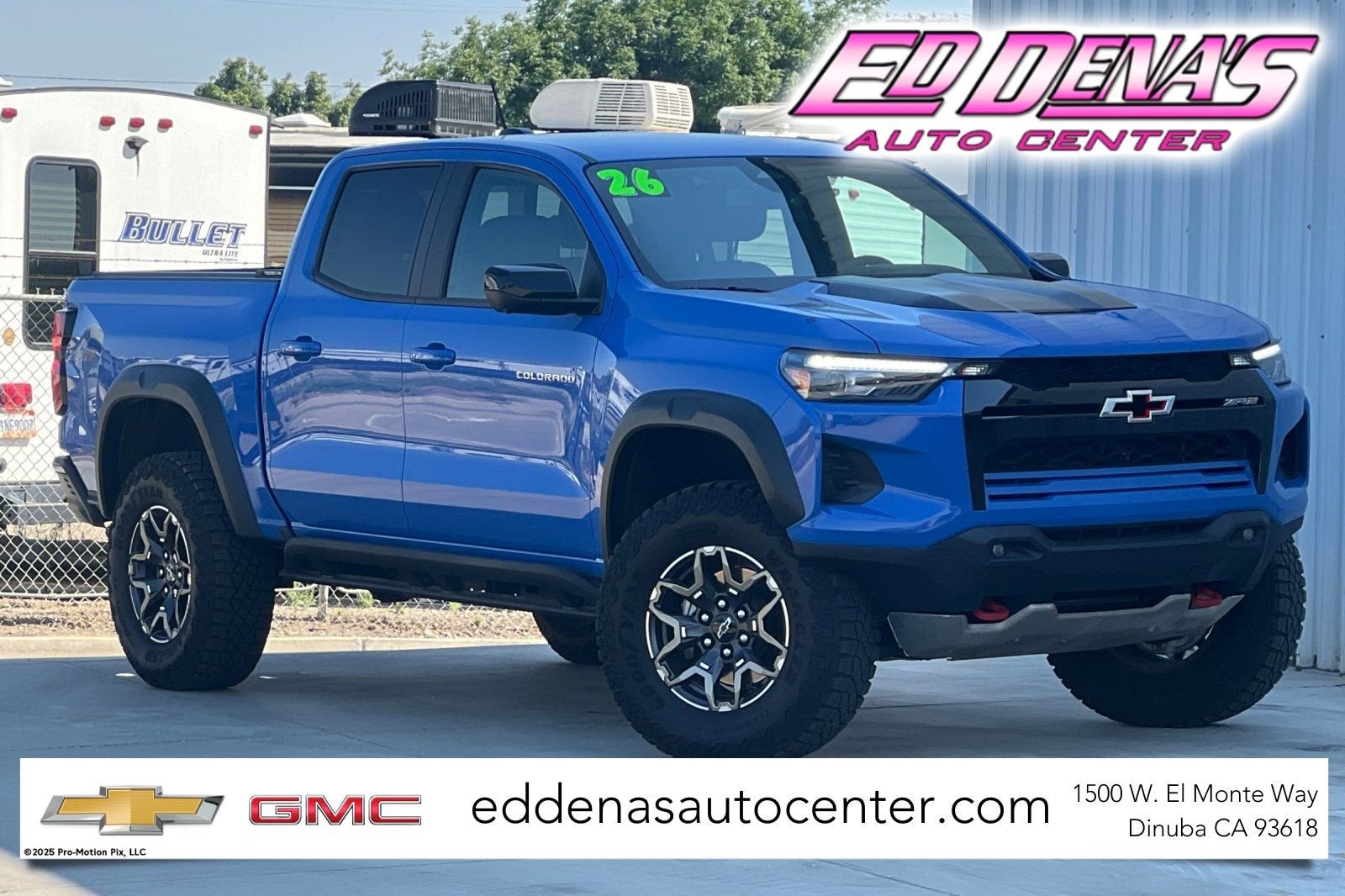 2026 Chevrolet Colorado ZR2 in Reef Blue Metallic — front three-quarter view