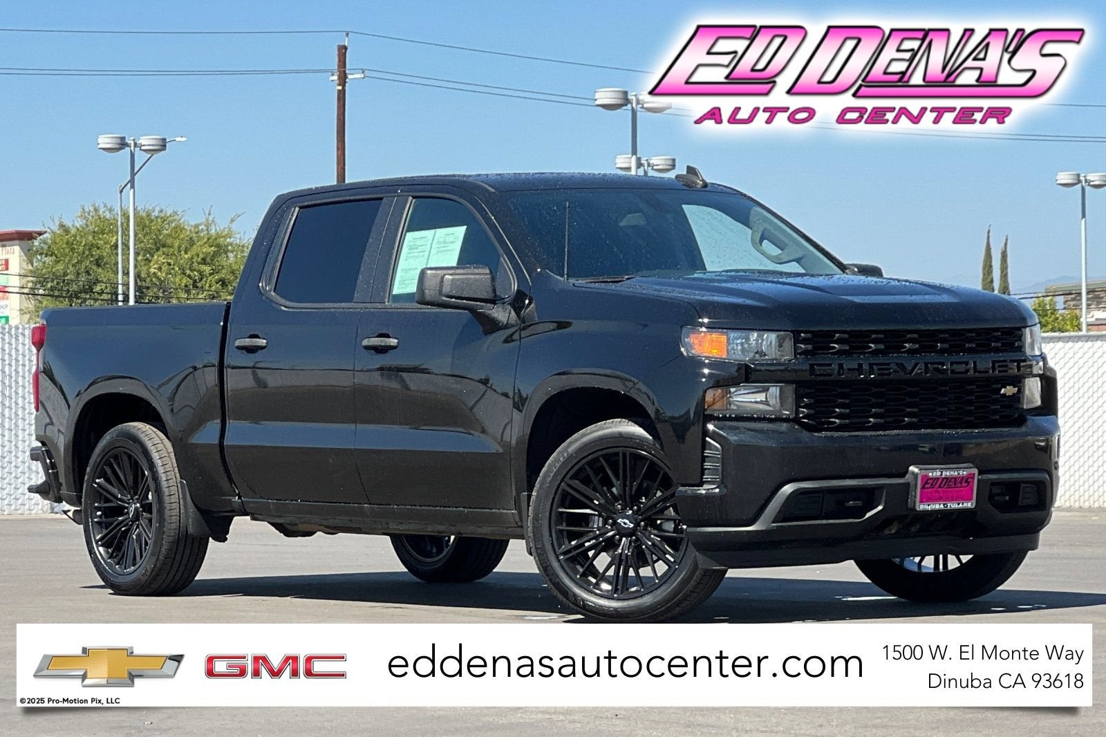 2022 Chevrolet Silverado 1500 LTD Custom in Black — front three-quarter view