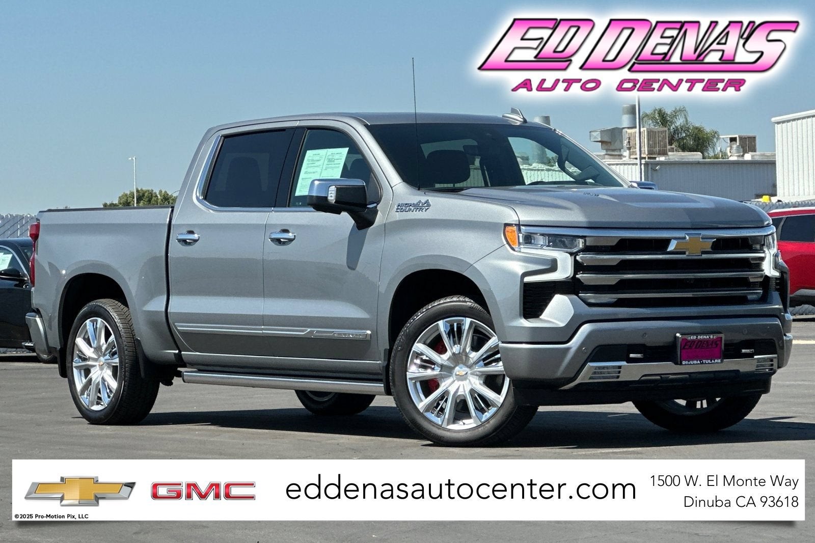 2024 Chevrolet Silverado 1500 High Country in Sterling Gray Metallic — front three-quarter view