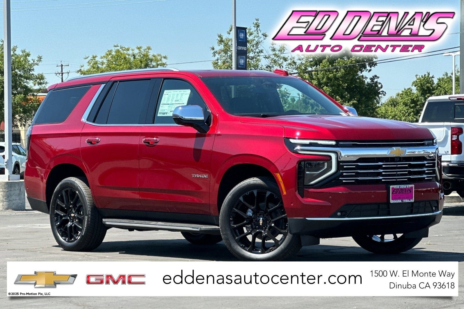 2026 Chevrolet Tahoe Premier in Radiant Red Tintcoat — front three-quarter view