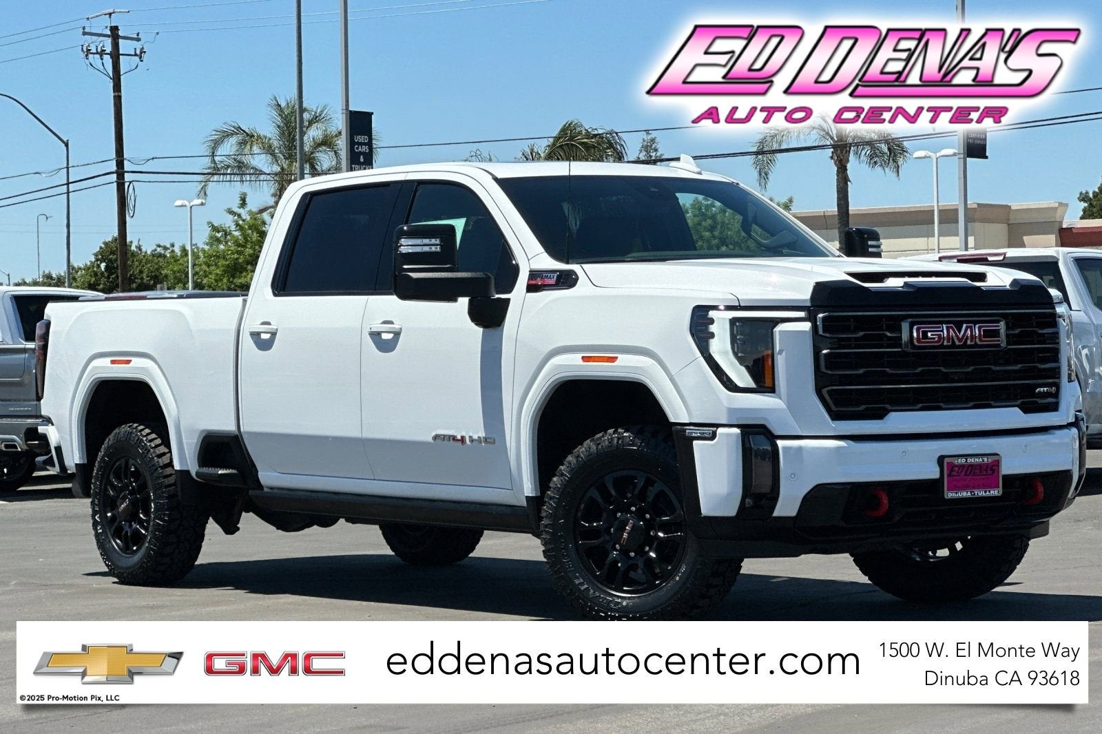 2024 GMC Sierra 2500 HD AT4 in Summit White — front three-quarter view