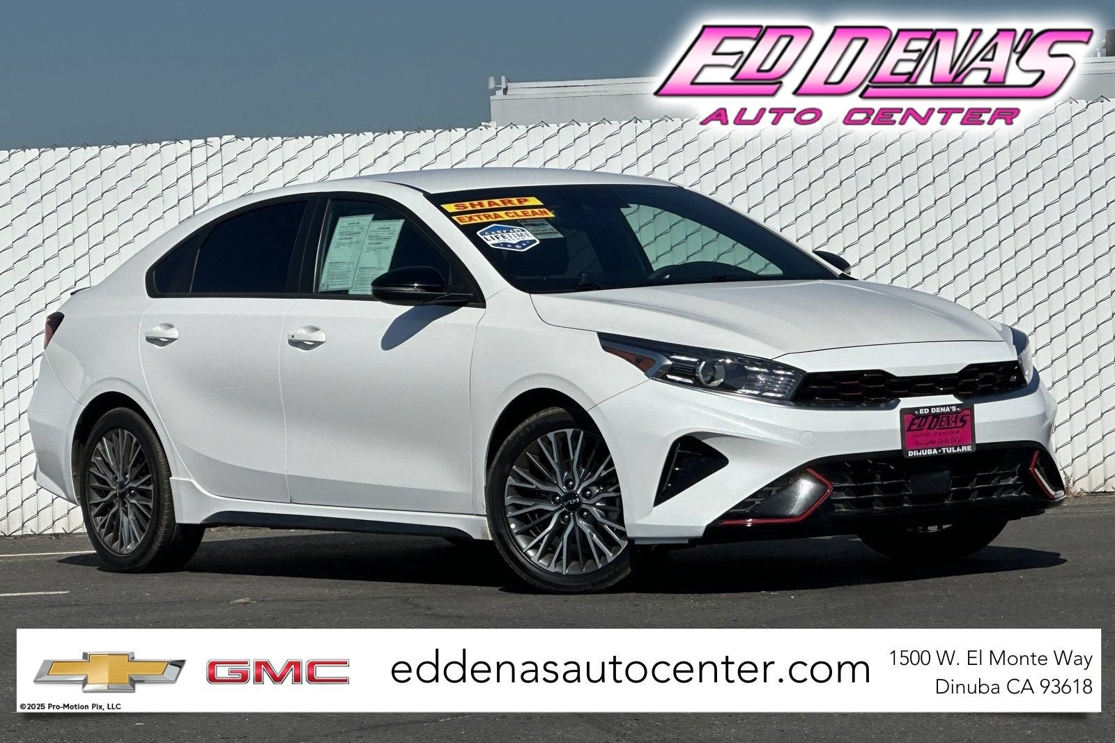 2024 Kia Forte GT-Line in White — front three-quarter view