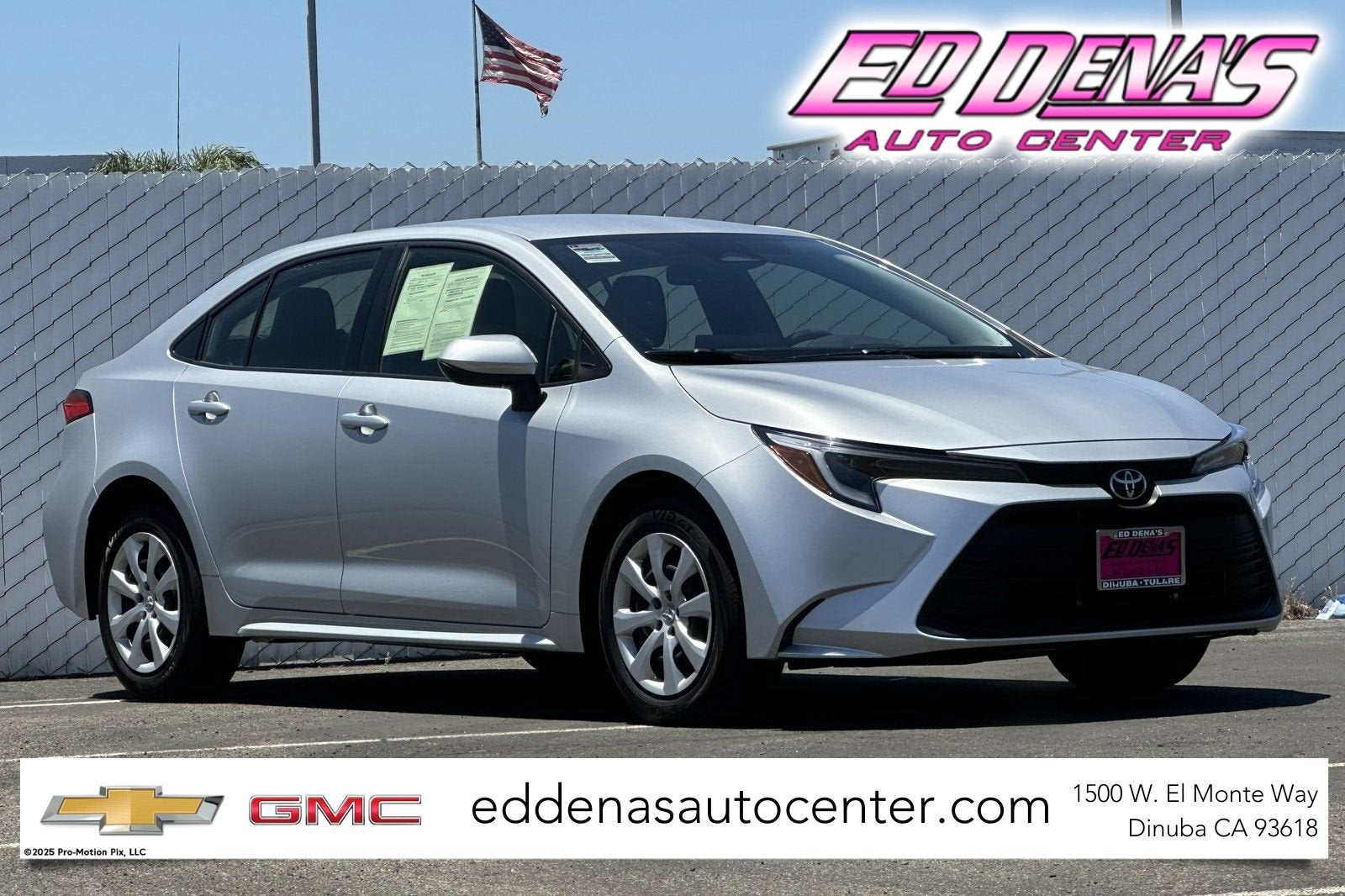 2026 Toyota Corolla Hybrid LE in Silver — front three-quarter view