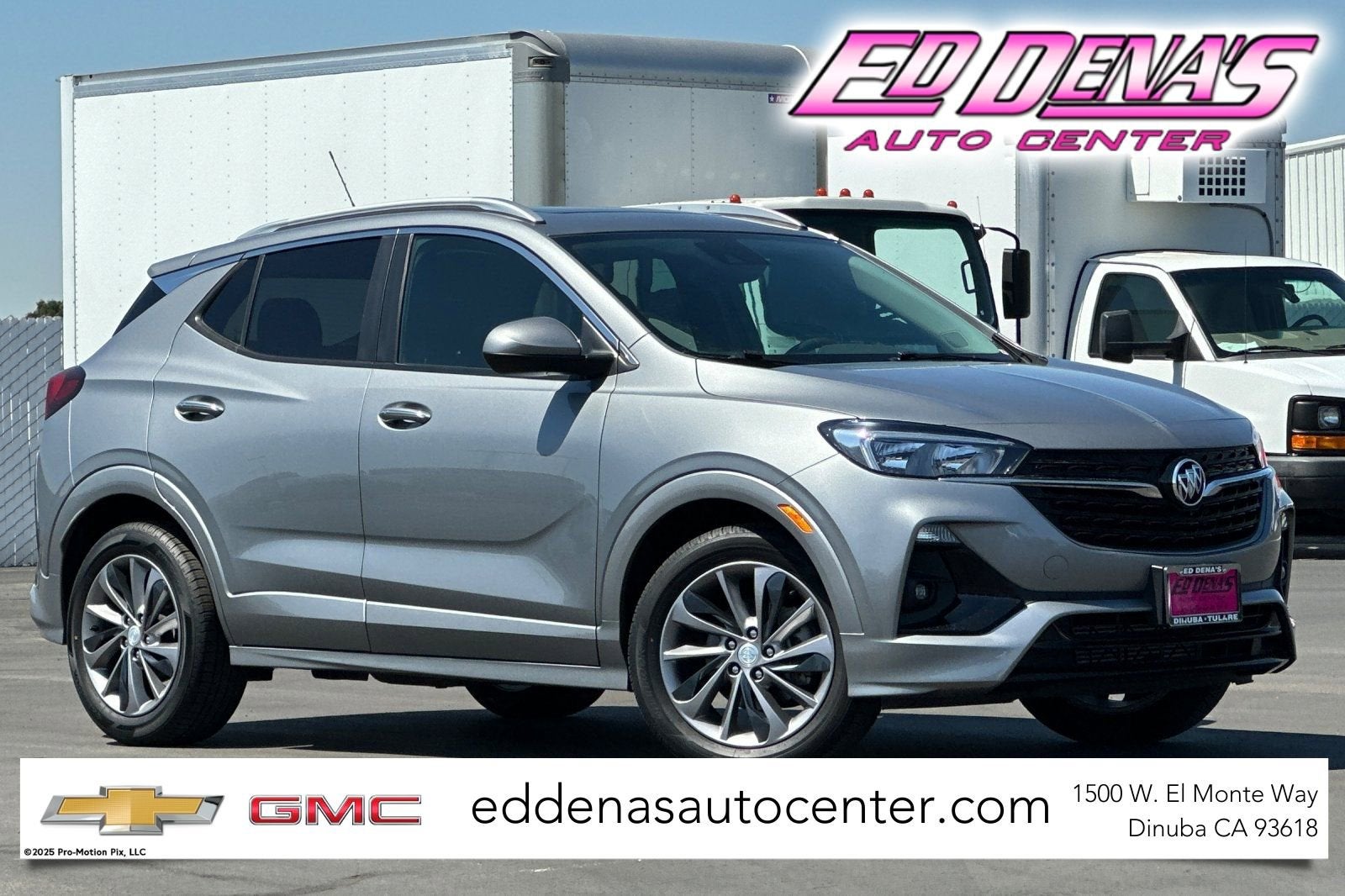 2023 Buick Encore GX Select in Moonstone Gray Metallic — front three-quarter view