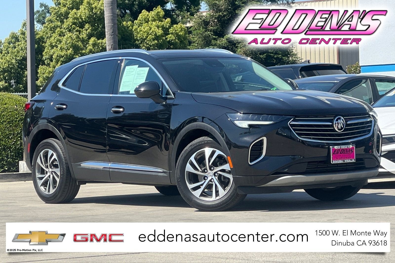 2023 Buick Envision Essence in Ebony Twilight Metallic — front three-quarter view